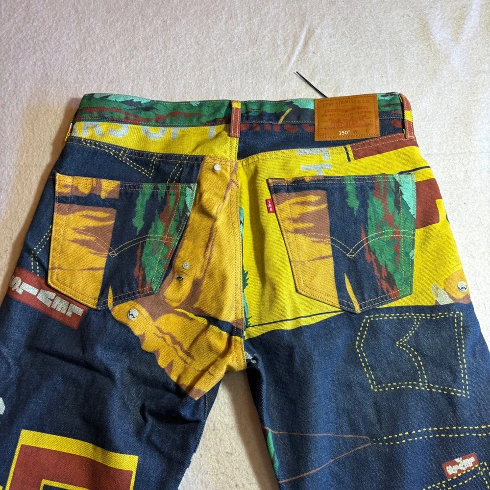 Levi's 501 150th Anniversary Edition Jeans Mens 34x32 Banner Pant Sample Garment